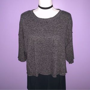 NWT Jolie Charcoal Grey Knit Top